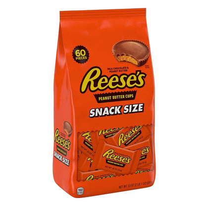 REESE'S_Milk_Chocolate_Snack_Size_Peanut_Butter_Cups,_Candy_Bag,_33_oz_(60_Pieces)