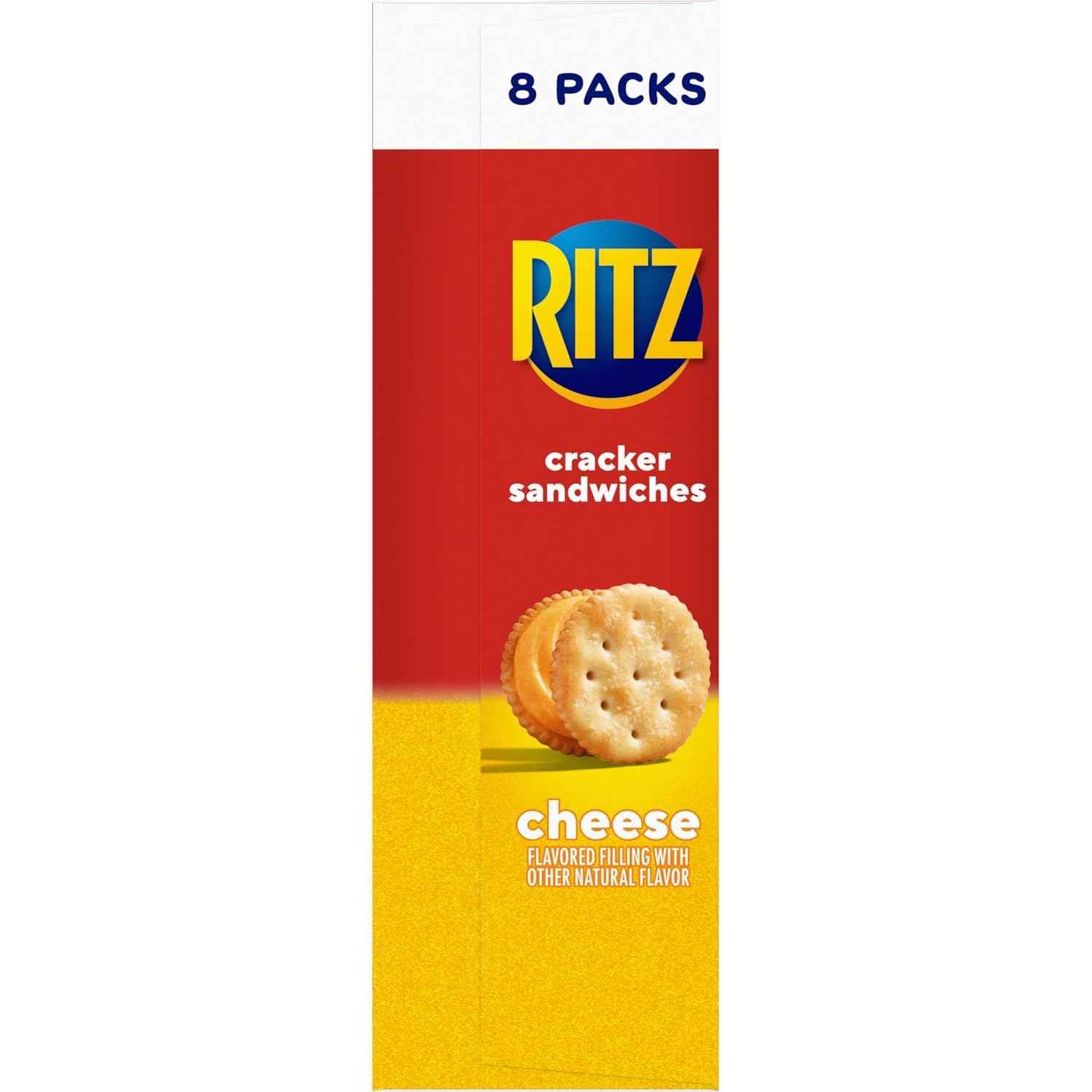RITZ Cheese Sandwich Crackers, Lunch Snacks, 48 Snack Packs (6 Boxes, 6 Crackers Per Pack)
