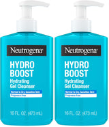 Neutrogena Hydro Boost Face Wash, Fragrance Free, Hydrating Facial Cleanser with Hyaluronic Acid, Daily Foaming Face Wash & Makeup Remover, Hypoallergenic Gel Cleanser, 16 fl. oz