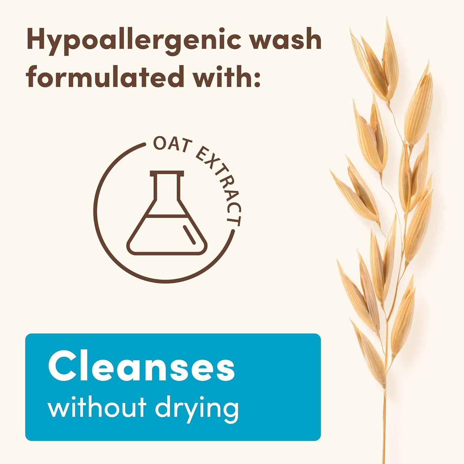Aveeno Baby Daily Moisture Body Wash & Shampoo with Oat Extract, Hypoallergenic, Tear-Free, No Added Parabens, pH-Balanced Formula For Sensitive Hair & Skin, Baby Essentials