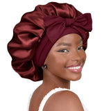 YANIBEST Satin Bonnet Silk Bonnet for Sleeping Double Layer Satin Lined Hair Bonnet with Tie Band Bonnets for Women