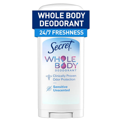 Secret_Whole_Body_Deodorant_Stick_for_Women,_Naturally_Derived_Ingredients,_Unscented,_Aluminum_Free_Deoderant_Stick,_72_HR_Odor_Protection,_2.4_oz