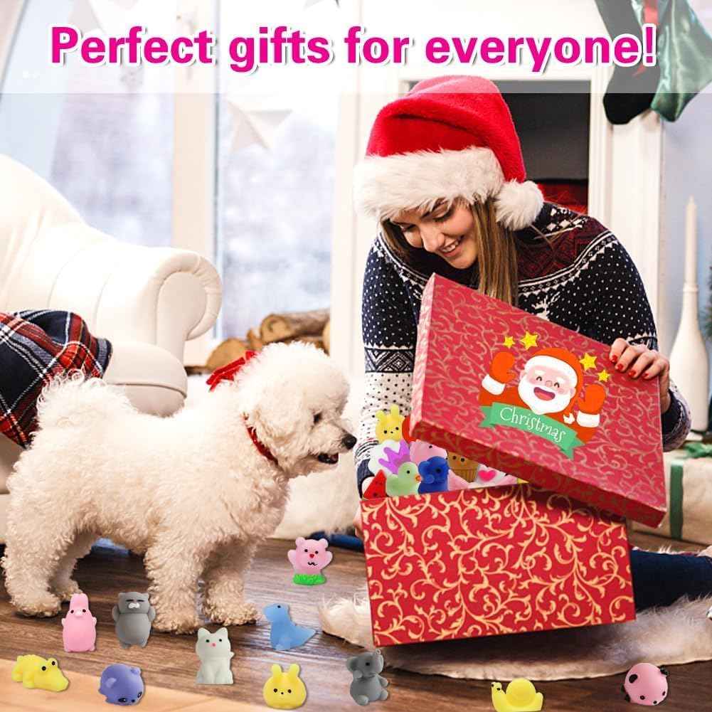 80Pcs Kawaii Squishy Mochi Toy Bulk - Party Favors for Kids Ages 4–8, Fidget Sensory