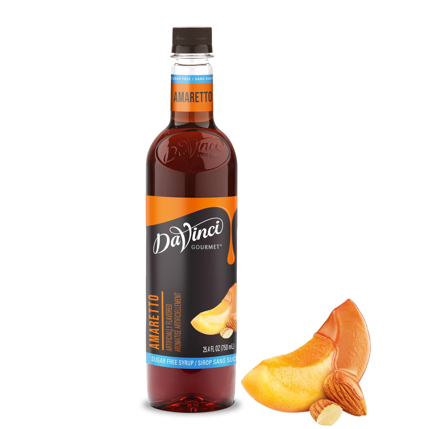 DaVinci Gourmet Sugar-Free Amaretto Syrup, 25.4 Fluid Ounces (Pack of 1)