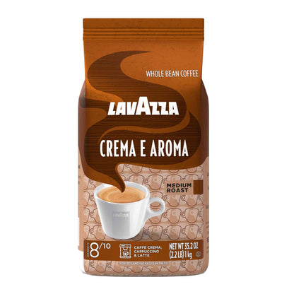 Lavazza Whole Bean Coffee Blend, Balanced medium roast with an intense, earthy flavor and long lasting crema, Non-GMO