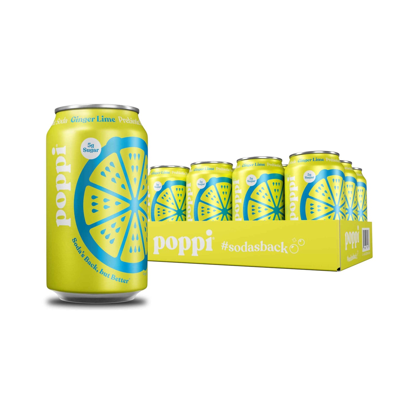 Poppi Sparkling Prebiotic Soda Beverage with Apple Cider Vinegar, Seltzer Water and Fruit Juice