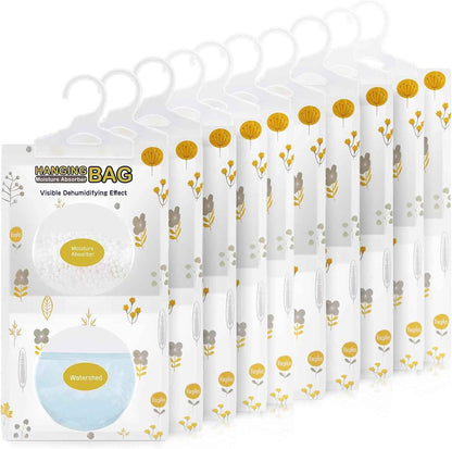 Vacplus Moisture Absorbers, Hanging Closet Dehumidifier Bags, Humidity Packs, Desiccant, Closet Dehumidifiers