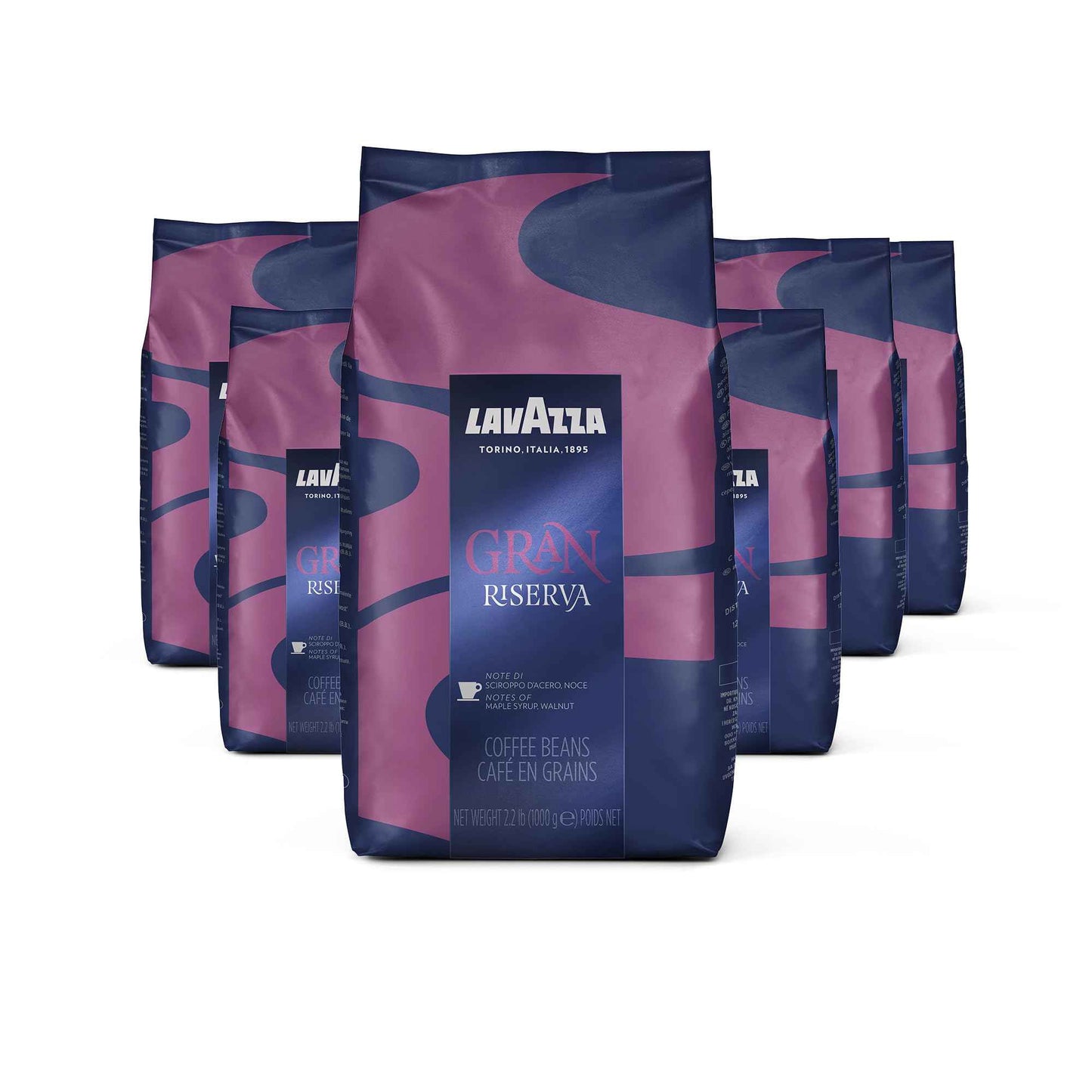 Lavazza Whole Bean Coffee Dark Roast, 100% Natural Arabica, Authentic Italian, Cocoa and Caramel aromatic notes