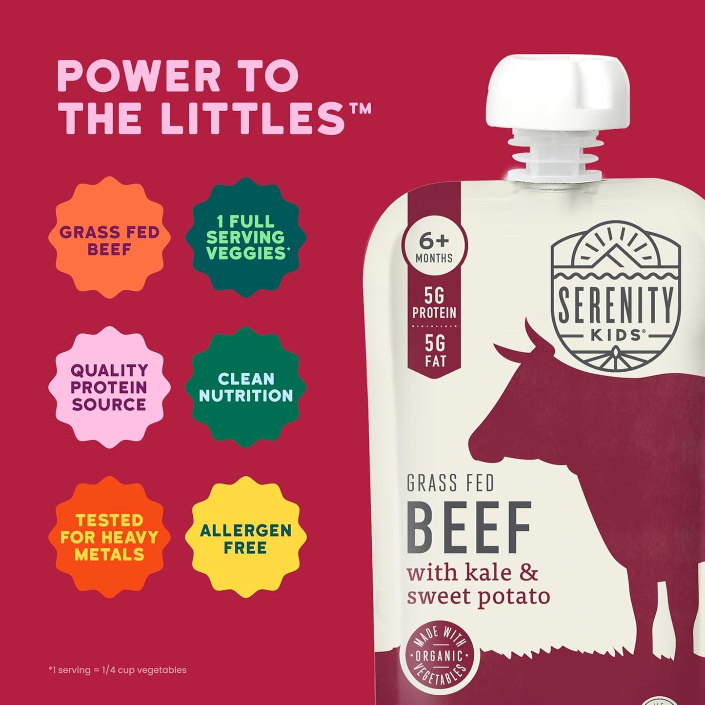 Serenity_Kids_6+_Months_Baby_Food_Pouches_Puree_Made_With_Ethically_Sourced_Meats_&_Organic_Veggies_|_3.5_Ounce_BPA-Free_Pouch_|_Grass_Fed_Beef,_Kale,_Sweet_Potato_|_1_Count