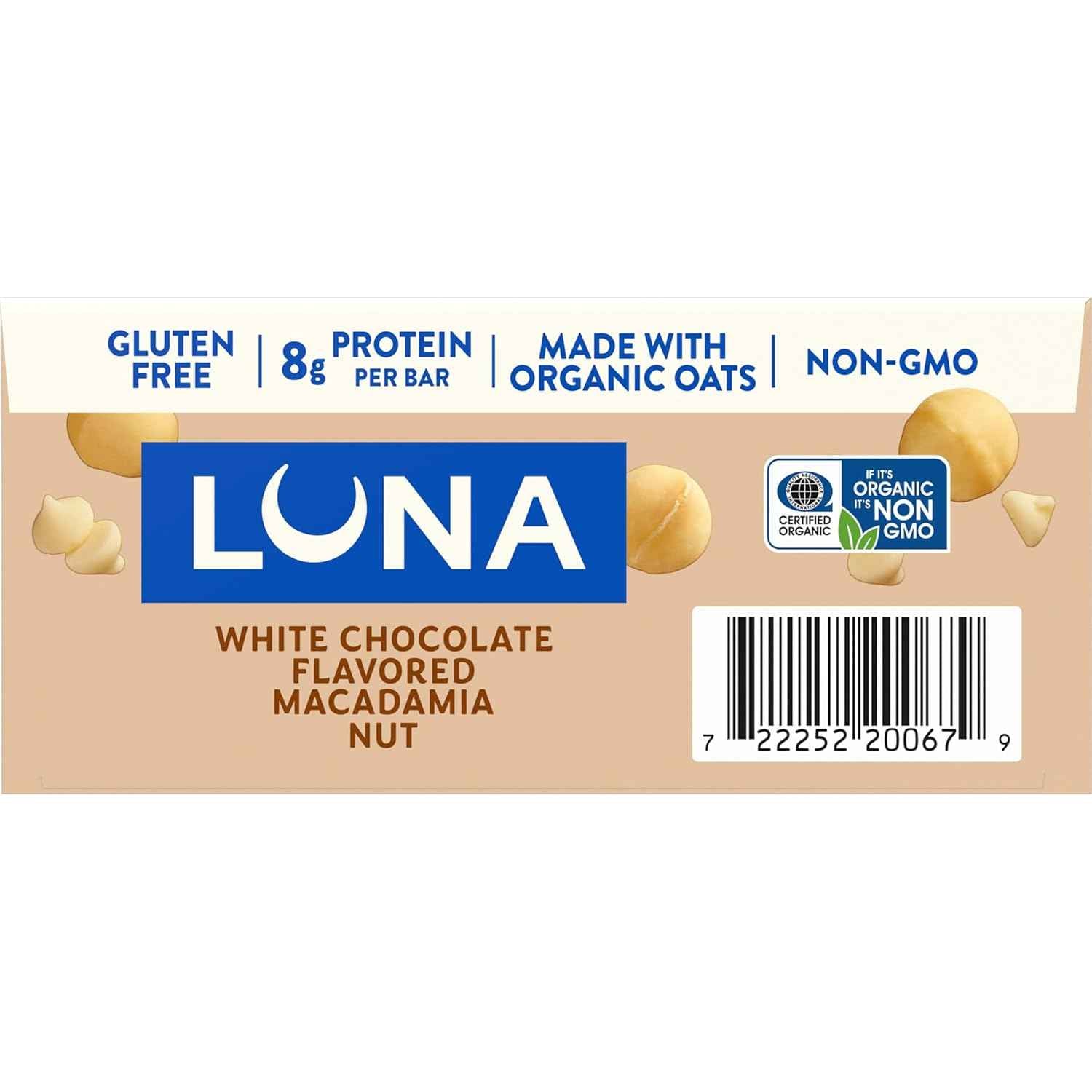 Clif, Bar Luna White Chocolate Macadamia 15 Count, 25.35 Ounce