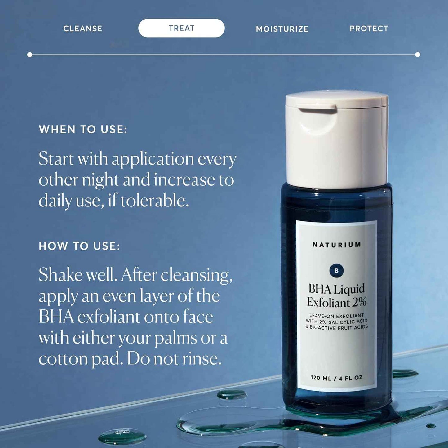 Naturium BHA Liquid Exfoliant 2%, Leave-on Face & Skin Care Exfoliating Pore Treatment, with Salicylic Acid & Bioactive Fruit Acids, Packaging May Vary, 4 oz