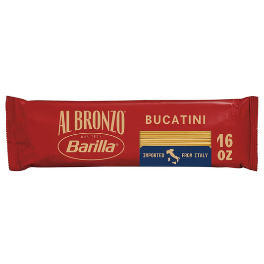 Barilla_Al_Bronzo_Bucatini_Pasta_(1_lb),_Bronze_Cut_Pasta_Created_from_High_Quality_Durum_Wheat,_Imported_from_Italy,_Non-GMO,_Kosher
