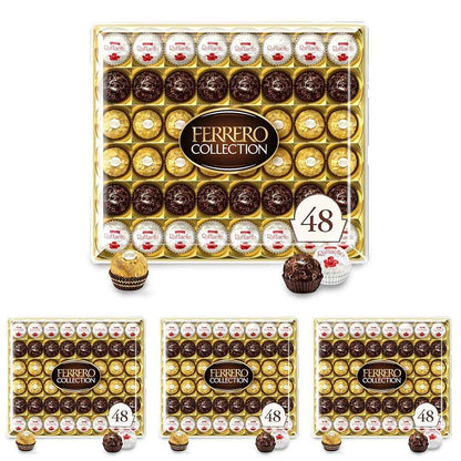 Ferrero Collection, Premium Assorted, Hazelnut, Dark Chocolate and Coconut, 48 Count Premium Treats, 6.1 oz
