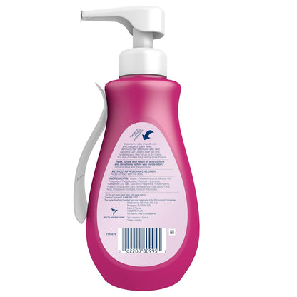 Veet_Sensitive_Skin_Hair_Removal_Cream_For_Women,_Painless_Bikini_Hair_Removal_Gel,_Dermatologically_Tested_Depilatory_Cream_For_Bikini_Line,_Legs,_Arms,_Underarms,_13.5_FL_OZ_Pump_Bottle_with_Tool
