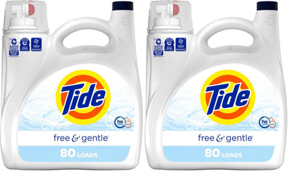 Tide Free & Gentle Liquid Laundry Detergent, Tide Laundry Detergent, Clean Laundry Detergent