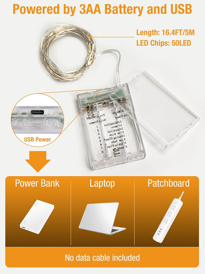 btfarm_4_Pack_Fairy_Lights_Battery_Operated_with_Timer,_16.4_FT_50_LED_Silver_Wire_Twinkle_String_Lights_8_Modes_Dimmable_Waterproof_for_Indoor_Christmas_Bedroom_Wedding_Decorations,_Warm_White