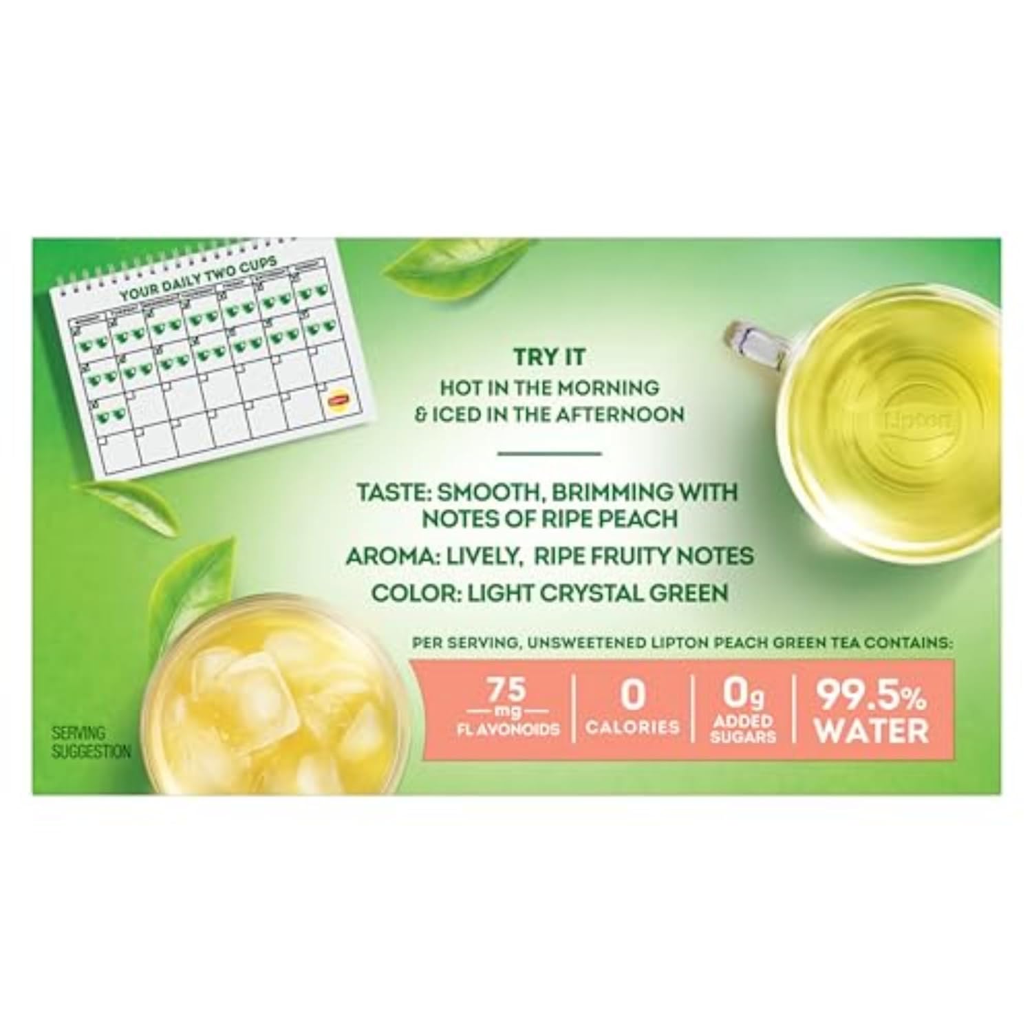 Lipton_Peach_Green_Tea_Bags,_Flavored,_Unsweetened_Teabags_for_Hot_Tea_or_Peach_Iced_Tea_with_Caffeine_and_Flavonoids,_20_Total_Tea_Bags