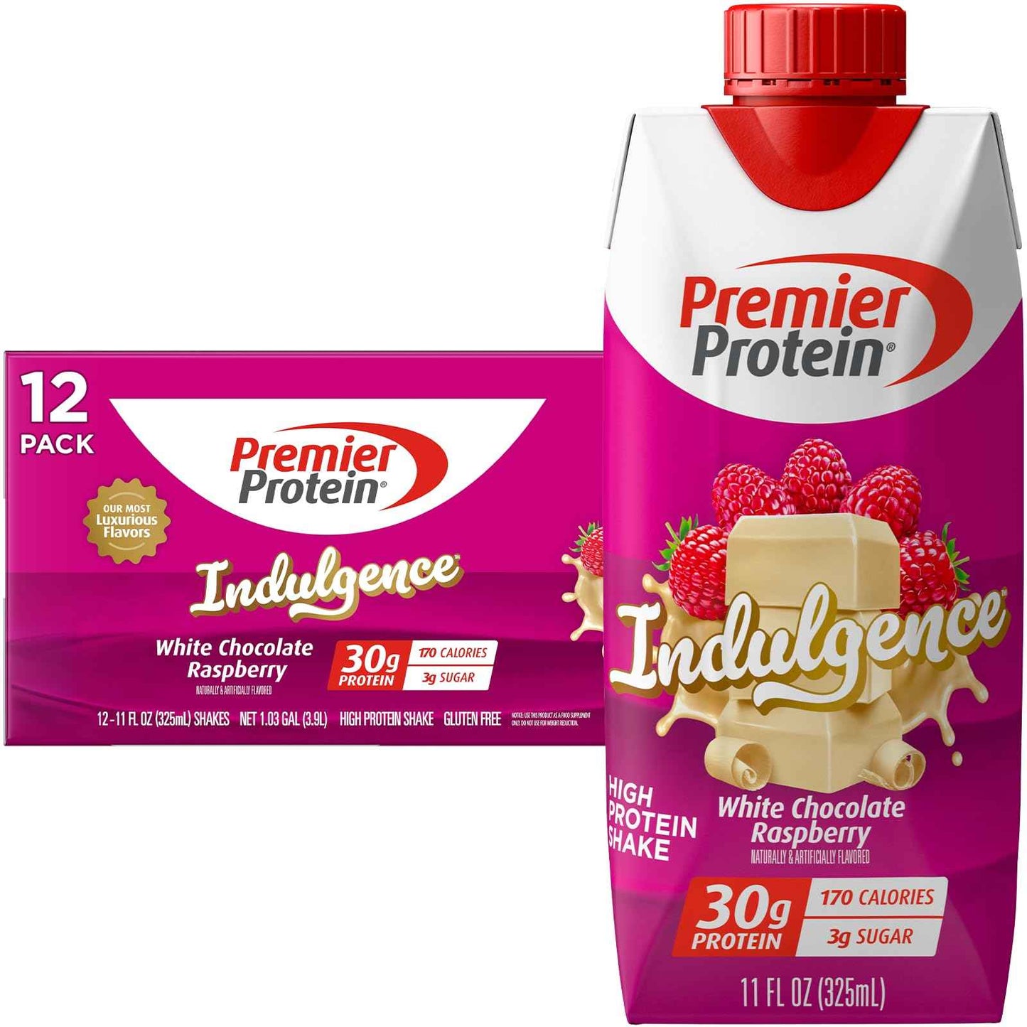 Premier Protein Shake INDULGENCE, 30g Protein, 170 Calories, 3g Sugar, 11.5 fl oz