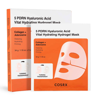 COSRX Pink Collagen Lifting Glow Hydrogel Face Masks Skincare, Collagen Face Mask, Travel Essentials, Overnight Face Mask, Korean SkinCare