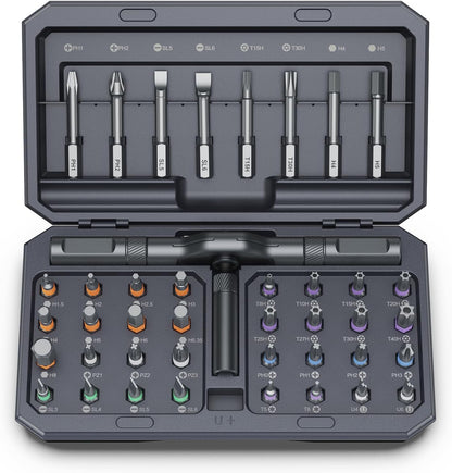 42_in_1_Magnetic_Screwdriver_Set,_DIY_Ratchet_Screwdriver_Set,_Multi_Bit_Magnetic_Drive_Set_with_Detachable_Ratchet_Handle,_Portable_Compact_Repair_Tool_Kit_for_Furniture_Computer_Bicycle_Gray