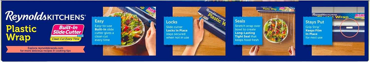Reynolds Kitchens Quick Cut Plastic Wrap, 225 Square Feet