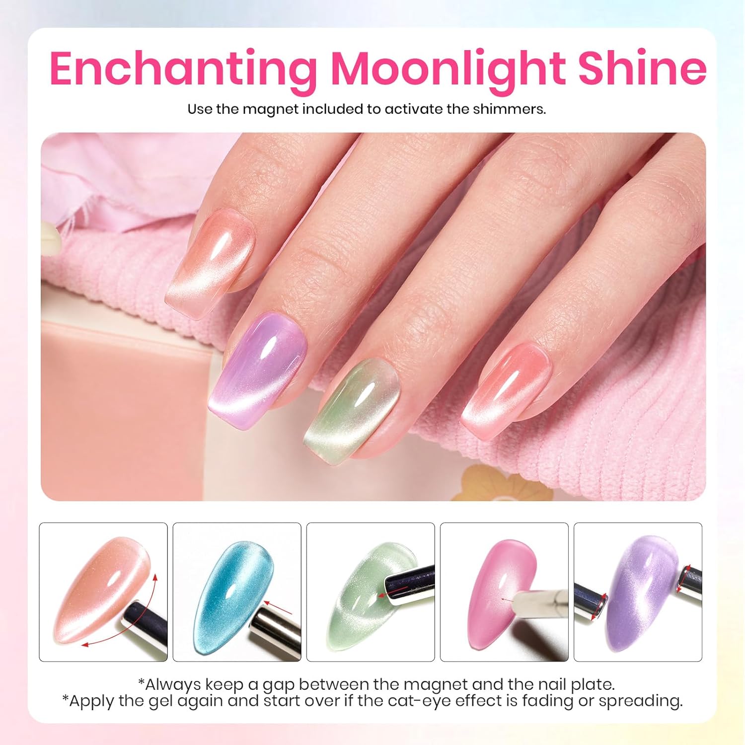 Beetles_Cat_Eye_Gel_Nail_Polish_Set,_6_Colors_Fairy_Garden_Pastel_Spring_Shimmer_Glitter_Gel_Polish_Kit_Pink_Red_Blue_Orange_Green_Purple_Velvet_Gel_Soak_Off_UV_Magnet_Nail_Art_DIY_Gift_for_Women
