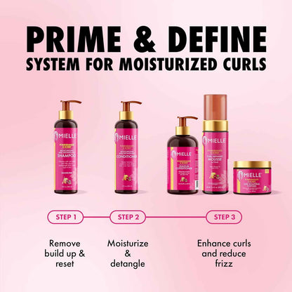 Mielle Organics Pomegranate & Honey Curl Cream - Coil Sculpting Custard for Type 4 Hair - Hydrates, Controls Frizz, Conditions & Adds Shine,12 Fl Oz