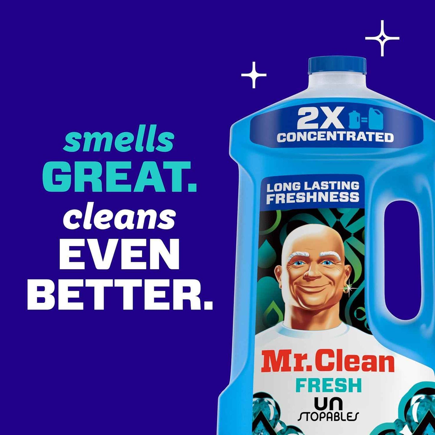 Mr. Clean 2X Concentrated Multi Surface Cleaner with Unstopables Fresh Scent