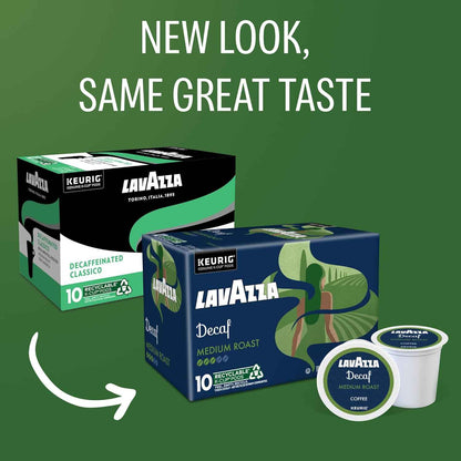 Lavazza Decaf, Single-Serve Keurig K-Cup Pods, Medium Roast Coffee