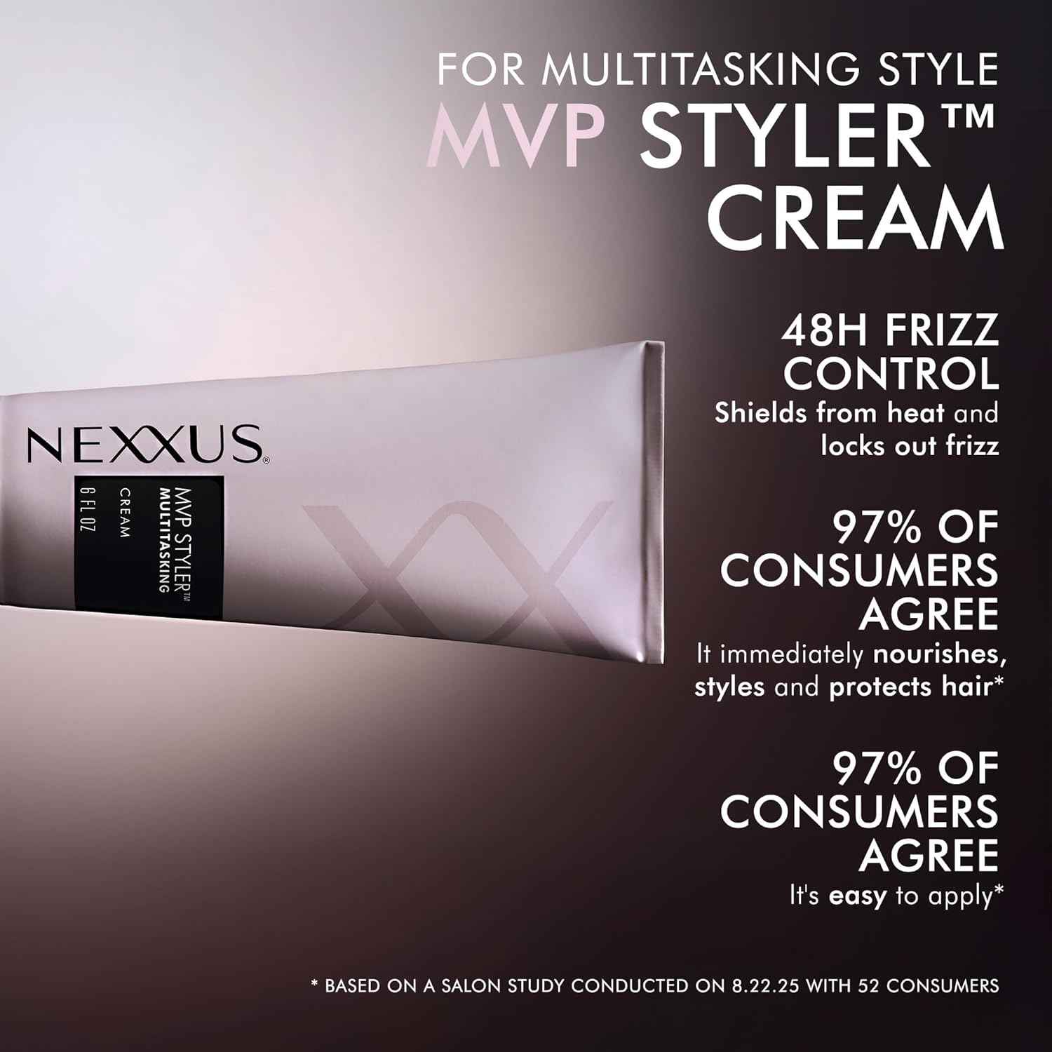 Nexxus Styling Cream MVP Styler Hybrid Multitasking Hair Cream Powered by MVP Multi-Verse Polymers 6 oz