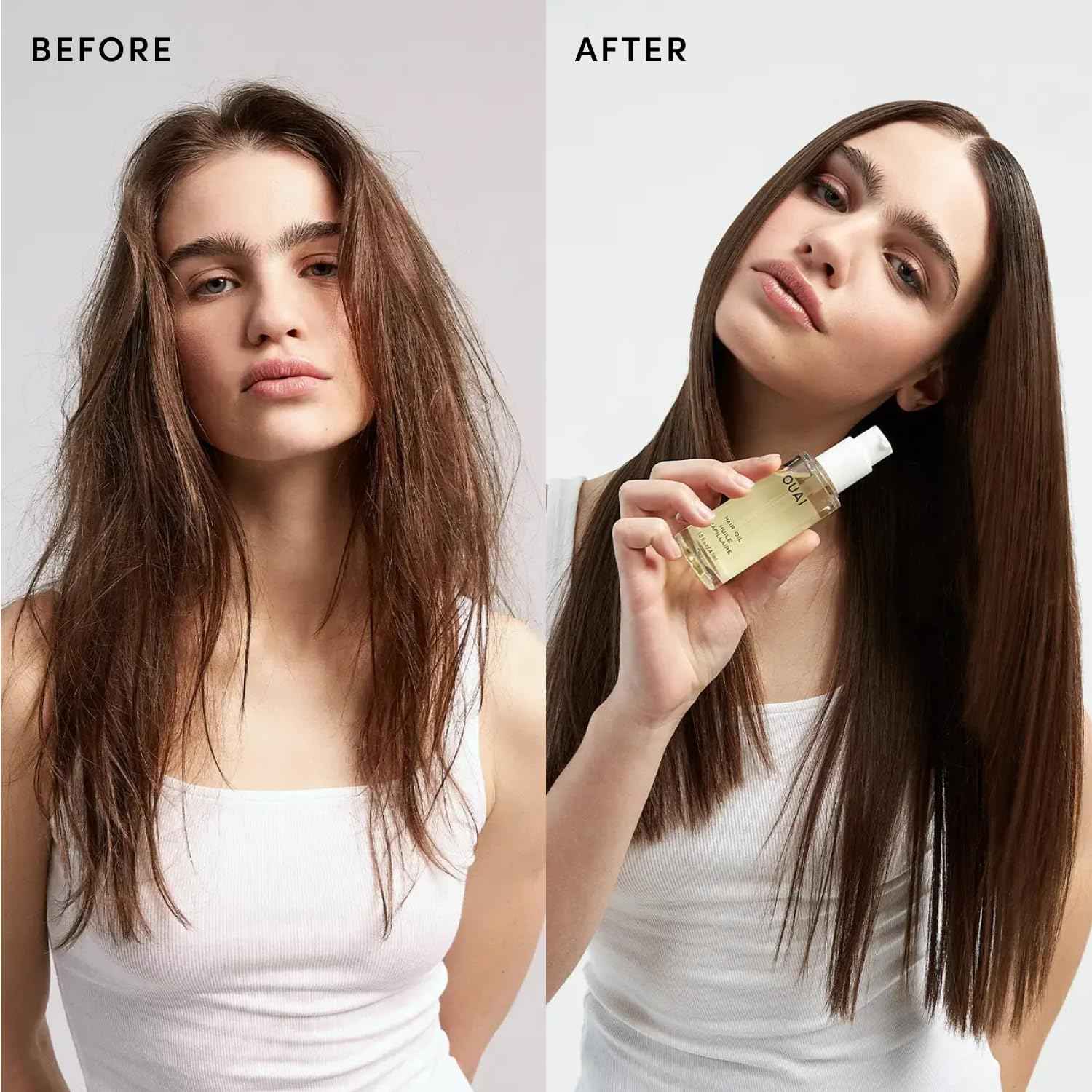 OUAI Hair Oil - Hair Heat Protectant Oil for Frizz Control - Adds Shine and Smooths Split Ends - Color Safe Formula - Paraben, Phthalate and Sulfate Free