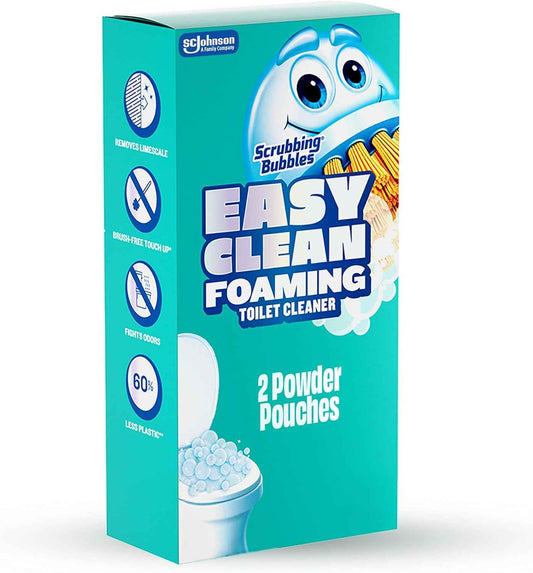 Scrubbing Bubbles Easy Clean Foaming Toilet Bowl Cleaner, Easy Drop In Powder Pouches