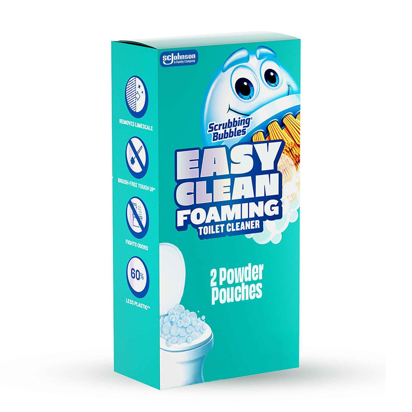Scrubbing Bubbles Easy Clean Foaming Toilet Bowl Cleaner, Easy Drop In Powder Pouches