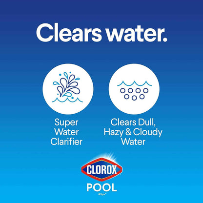 Clorox® Pool&Spa™ Swimming Pool Super Water Clarifier, Creates Crystal Clear Pool Water, 1 Quart