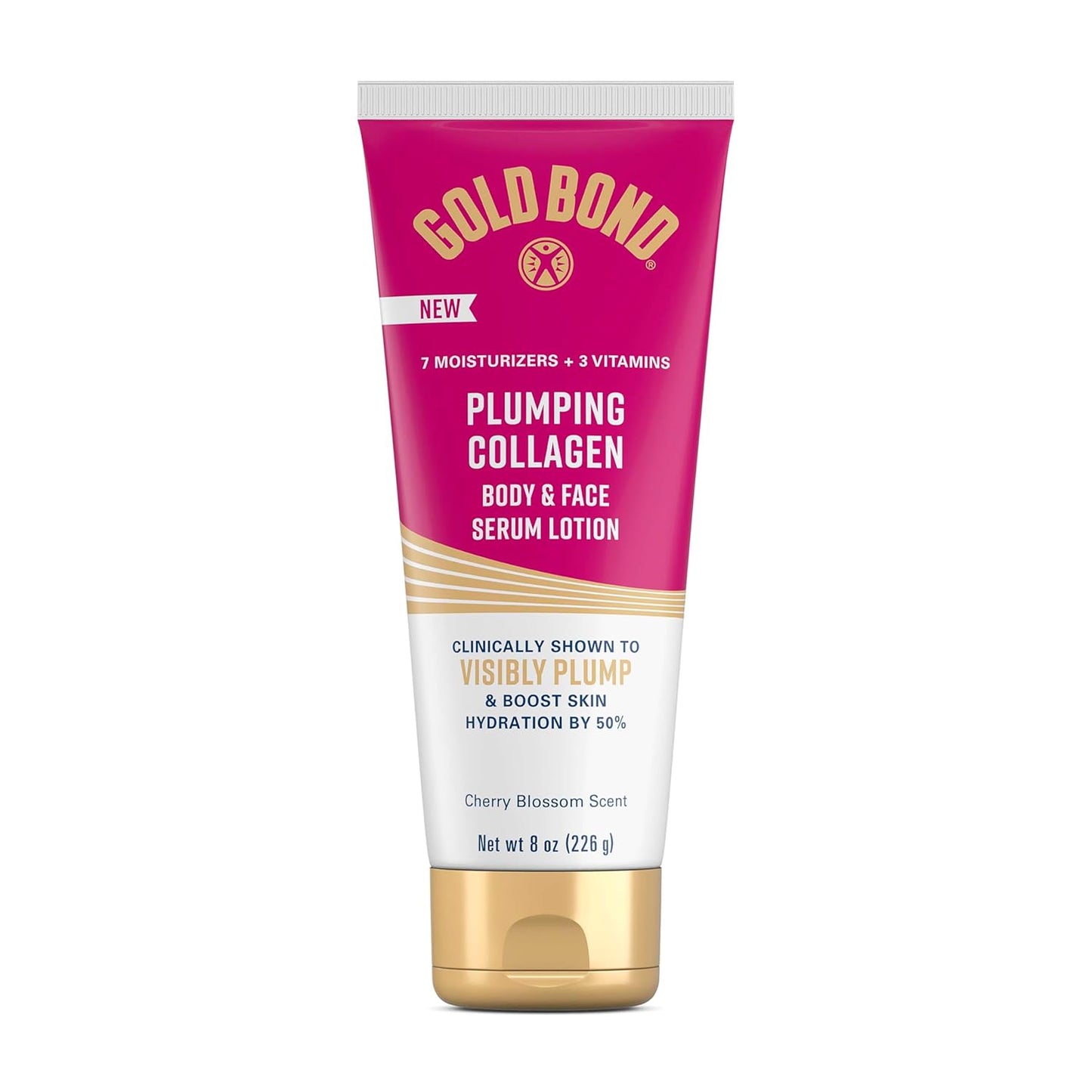 Gold_Bond_Plumping_Collagen_Body_&_Face_Serum_Lotion,_Lightweight_Hydrating_Moisturizer_with_Collagen_Peptide_Complex,_Jojoba_and_Grapeseed_Oils_to_Visibly_Plump_Skin,_Cherry_Blossom_Scent,_8_oz