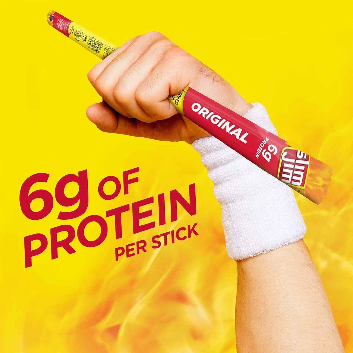 Slim Jim Giant Smoked Meat Sticks, 6g Protein Per Stick, Father's Day Snack Gift for Dad, 0.97 oz