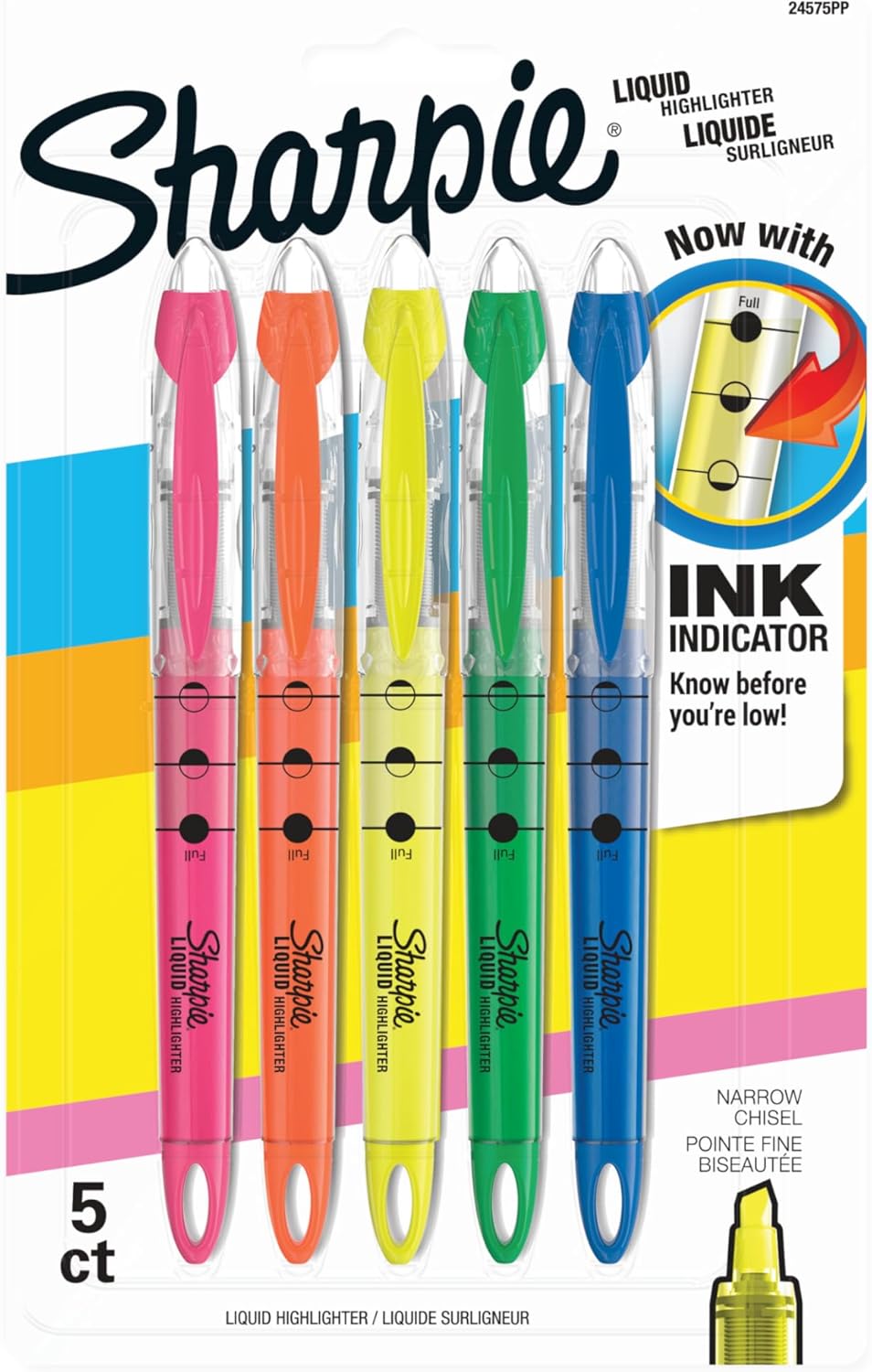 Sharpie_Liquid_Highlighters,_Chisel_Tip,_5_Count_-_Office,_Classroom,_Desk,_School_Supplies