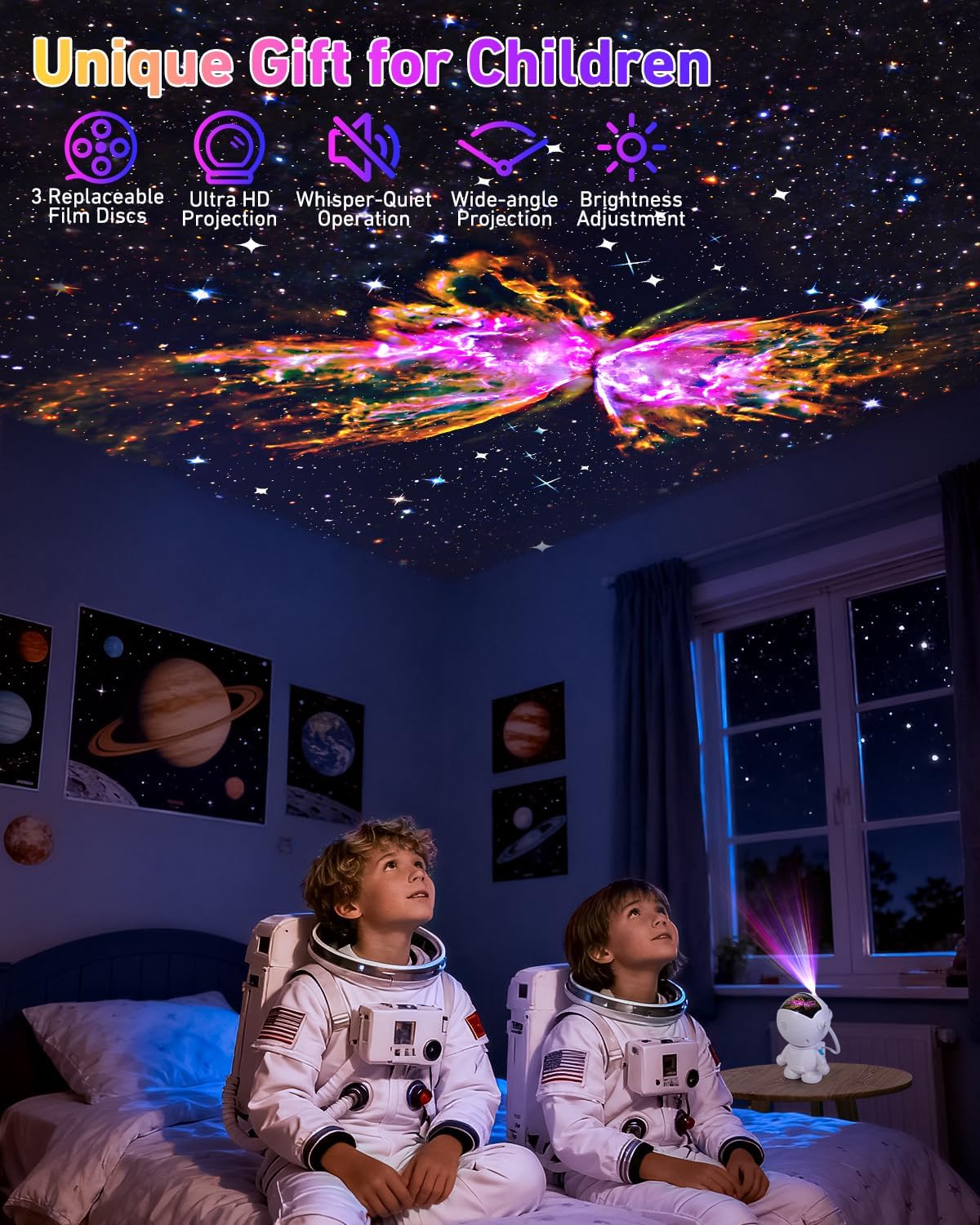 Astronaut_Galaxy_Projector,Star_Projector_with_12_Space_Films,Galaxy_Projector_for_Bedroom_with_Timer_and_360°Rotating_Magnetic_Head,Planetarium_projectors_is_Suitable_for_Kids_and_Adults_(White)