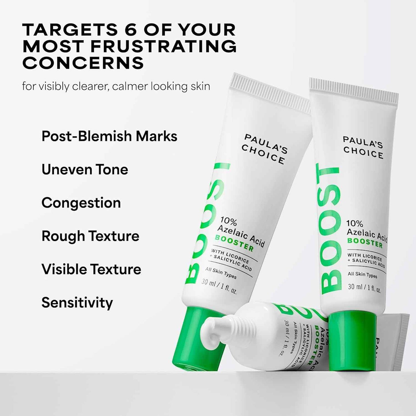 Paula's Choice BOOST 10% Azelaic Acid Booster Cream Gel Face Serum with Salicylic Acid, Oil-Free Skin Brightening Serum for Face, Fragrance-Free
