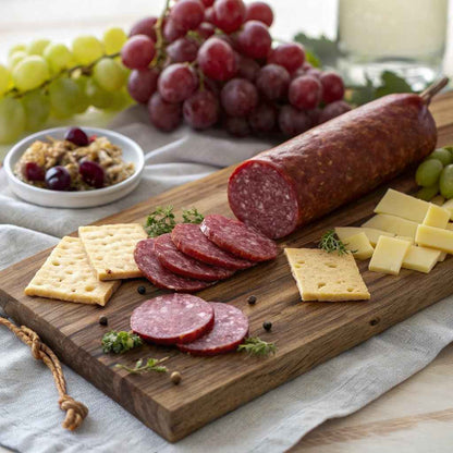 Old Wisconsin Premium Summer Sausage, 100% Natural Meat, Charcuterie, Ready to Eat, High Protein, Low Carb, Keto, Gluten Free, Original Flavor