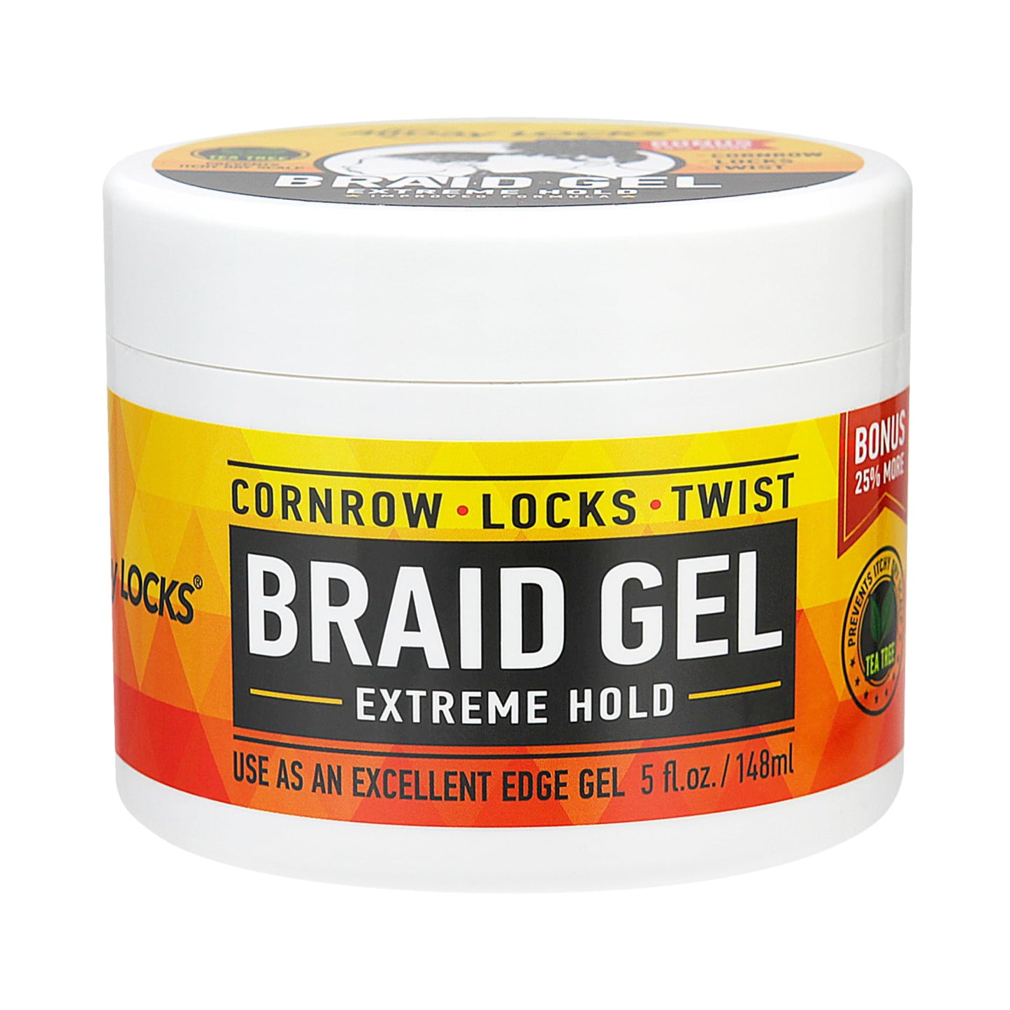 AllDay Locks Braid Gel Extreme Hold - Braiding Gel for Cornrows, Locks, &amp;amp; Twisting, Moisturizing Edge Control for Women and Men, Natural Formula for Extreme Hold - 5 oz