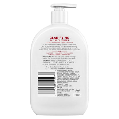 Olay_Face_Wash,_Daily_Facial_Cleanser_with_Niacinamide,_Peptides_&_Glycerin_-_Clarifying,_Refreshes_Skin_Surface,_Refines_Appearance_of_Pores_-_Sulfate-Free,_Paraben-Free,_Oil-Free,_16_Oz