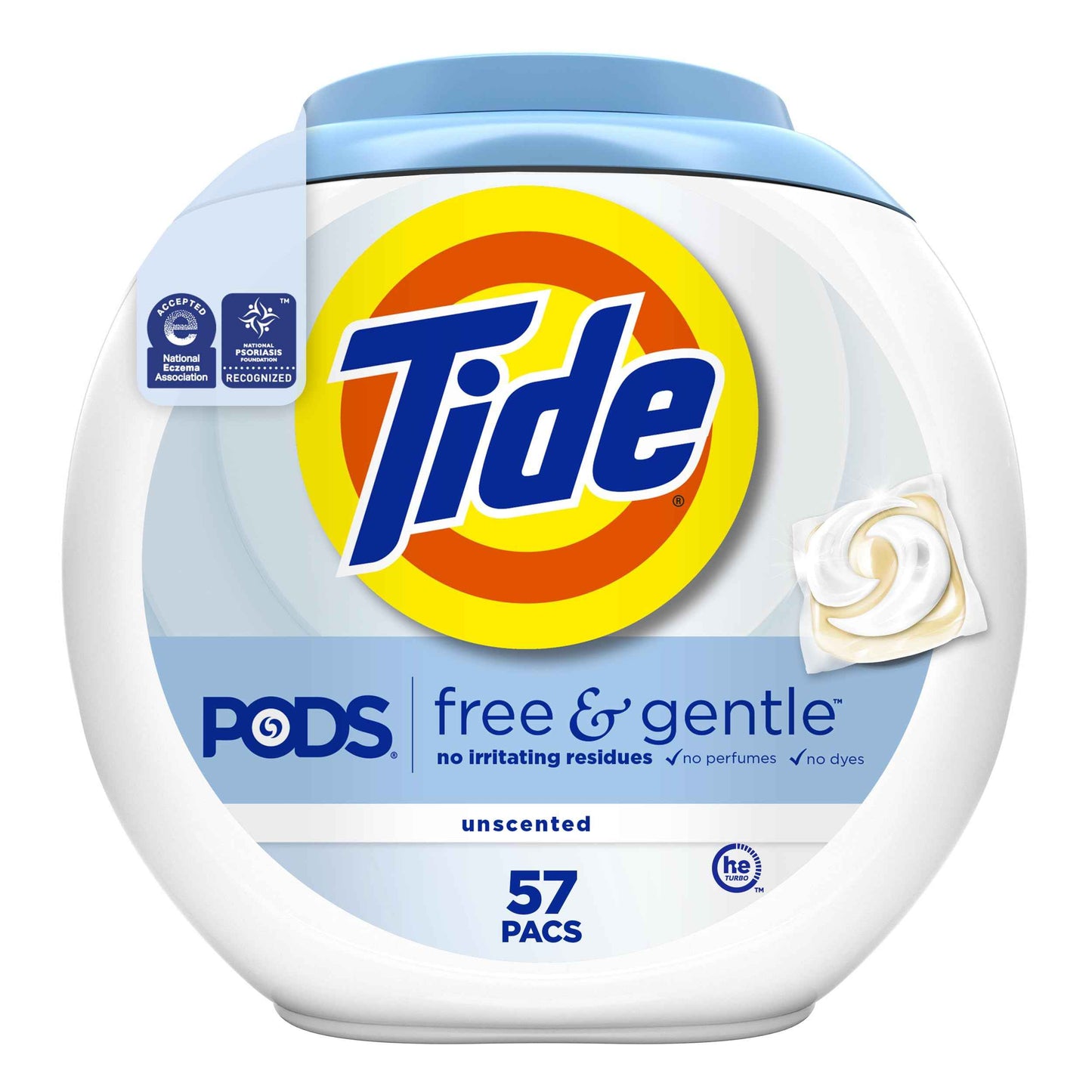 Tide Pods Free & Gentle Laundry Detergent Soap Pacs, Tide Pods Laundry Detergent (Packaging May Vary)