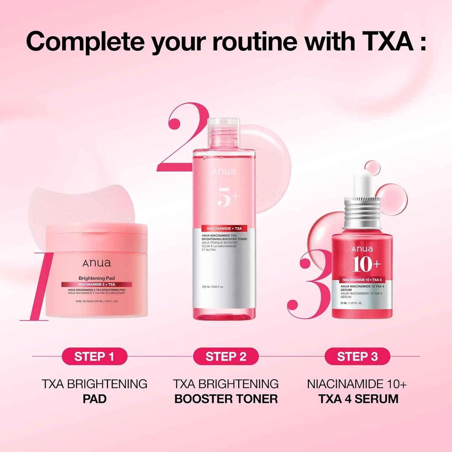 Anua Niacinamide 10 + TXA 4 Serum, Dark Spot Care, Hyaluronic Acid, Tranexamic Acid, Lightweight & Hydrating All-in-One Daily Facial Serum for Glass Skin, Korean Skincare, 1.01 fl.oz
