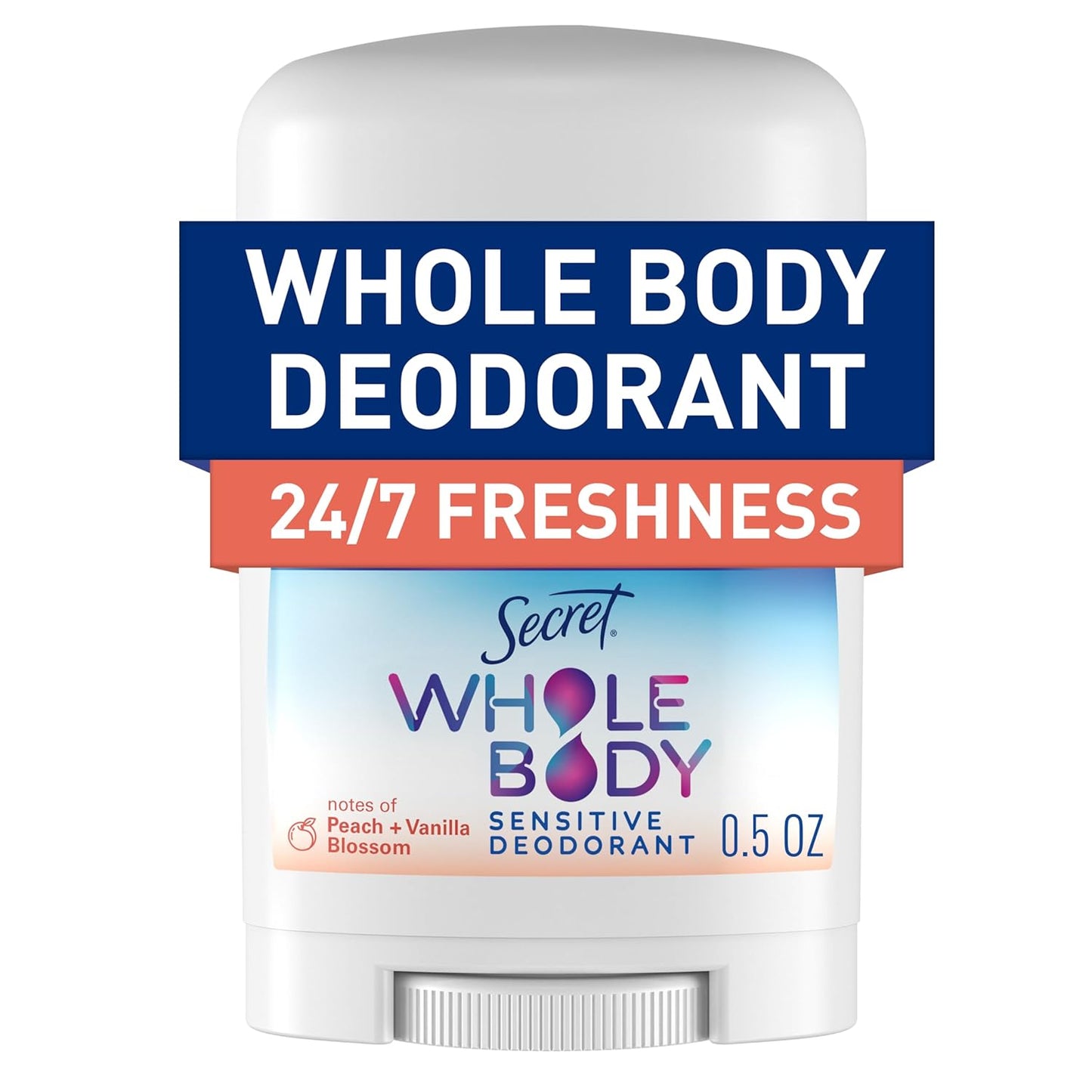 Secret_Whole_Body_Deodorant_Stick_for_Women,_Travel_Size,_Peach_&_Vanilla_Blossom_Scent,_Aluminum_Free_Deodorant,_72_HR_Odor_Protection,_0.5_oz