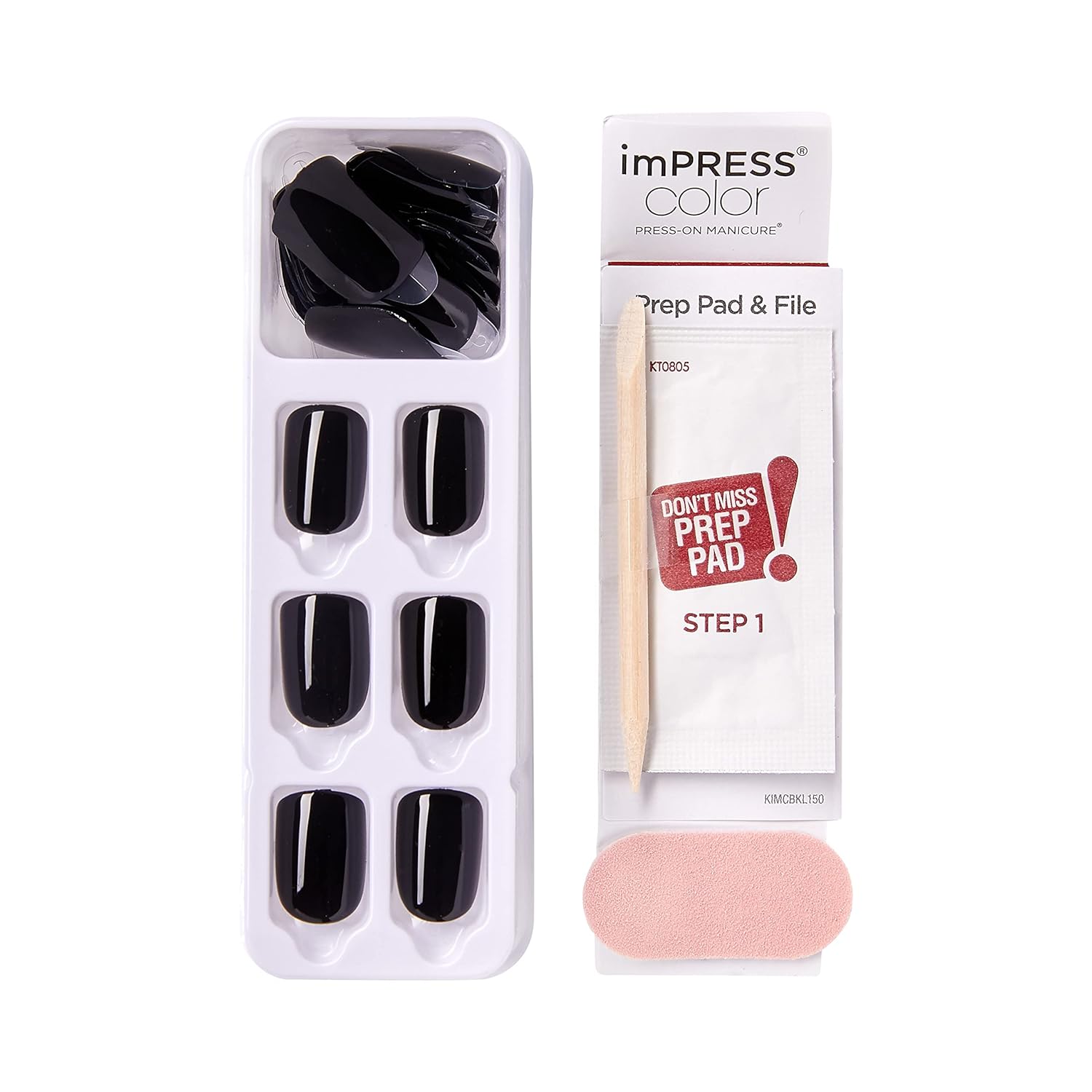 KISS_imPRESS_No_Glue_Mani_Press_On_Nails,_Color,_'All_Black',_Black,_Short_Size,_Squoval_Shape,_Includes_30_Nails,_Prep_Pad,_Instructions_Sheet,_1_Manicure_Stick,_1_Mini_File