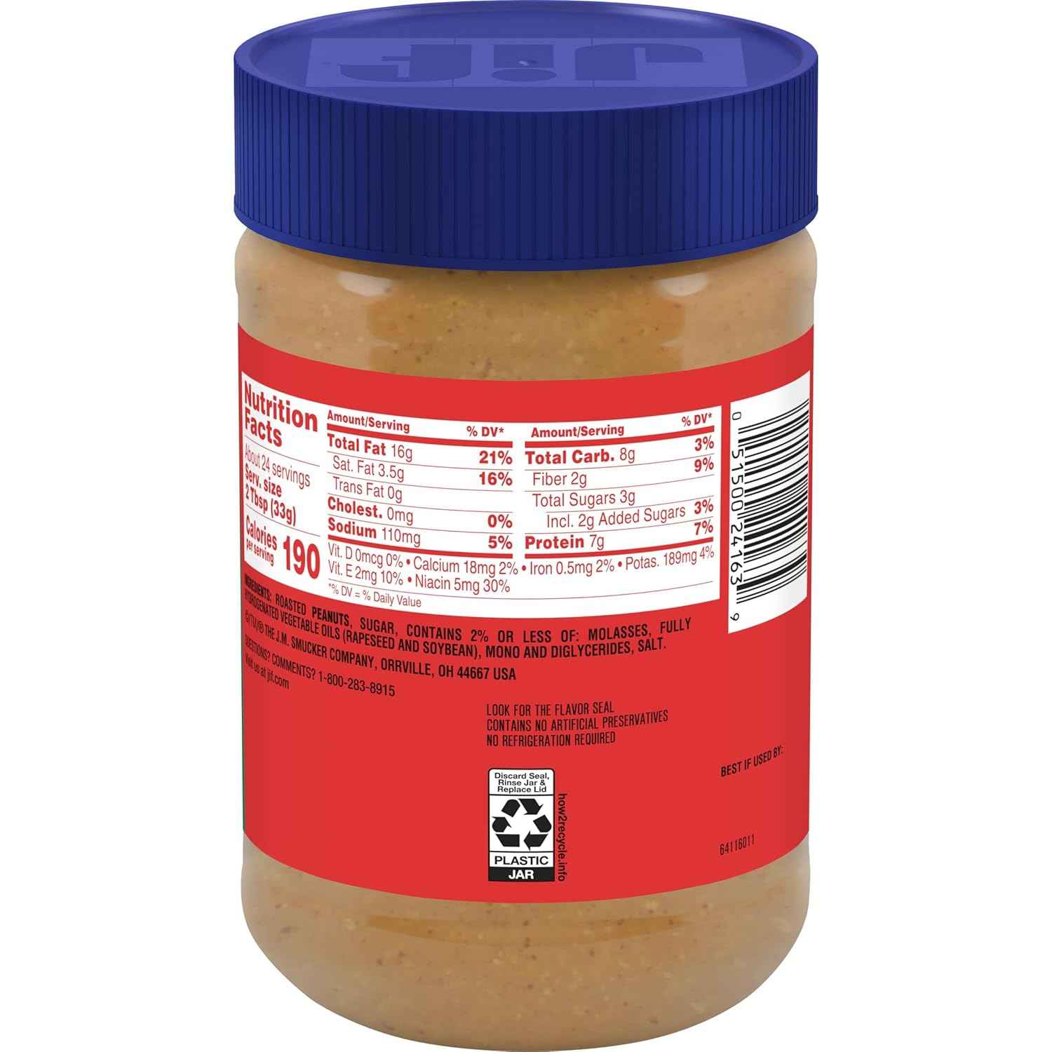 Jif Extra Crunchy Peanut Butter, 28-Ounce Jar