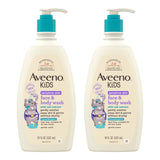 Aveeno Kids Sensitive Skin Face and Body Wash with Oat Extract, Gently Washes Away Dirt and Germs Without Drying, Tear-Free, Hypoallergenic Kids Body Wash, 18 fl. oz