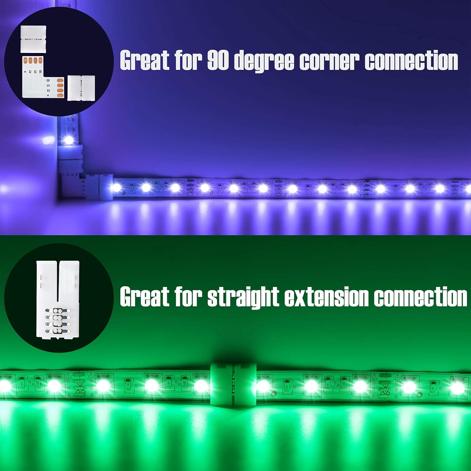 JACKYLED_20Packs_L_Shape_LED_Connectors_with_22Pcs_Clips_10mm_for_Strip_Lights