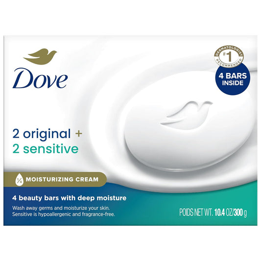 Dove_Beauty_Bar_Soap_Variety_4-Pack_–_Sensitive_Skin,_Fragrance-Free_+_Original,_with_Moisturizing_Cream,_2.6_Oz_Ea